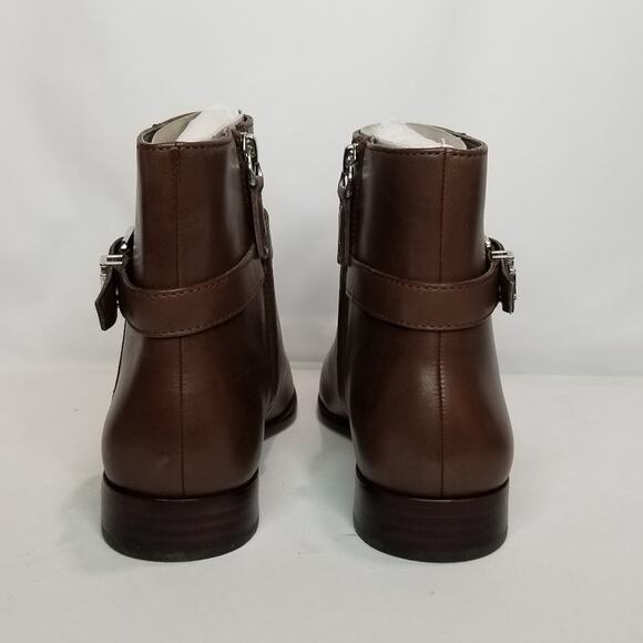 Ralph Lauren Women's Brooke Burnished Leather Bootie Size 5.5 Dark Mahogany NWT - Picture 6 of 9